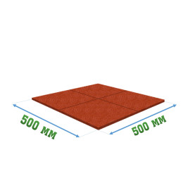 Резиновое покрытие 500x500x20мм, комплект - Pool