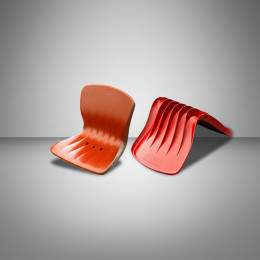 Сидение пластиковое 4 крепления (цвет на выбор)